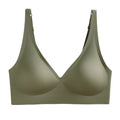 Khaki bra on a white background