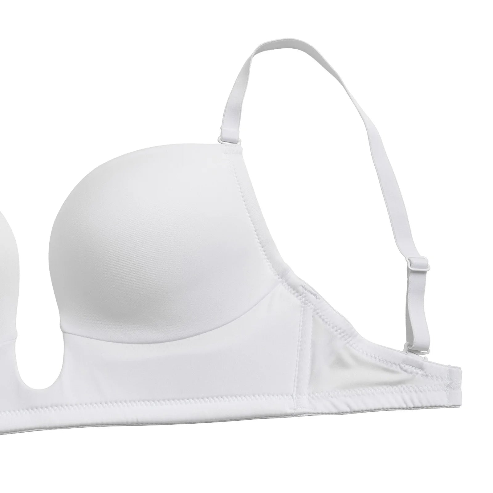 Deep Plunge Push-Up Bra – Padded Underwire Convertible Straps