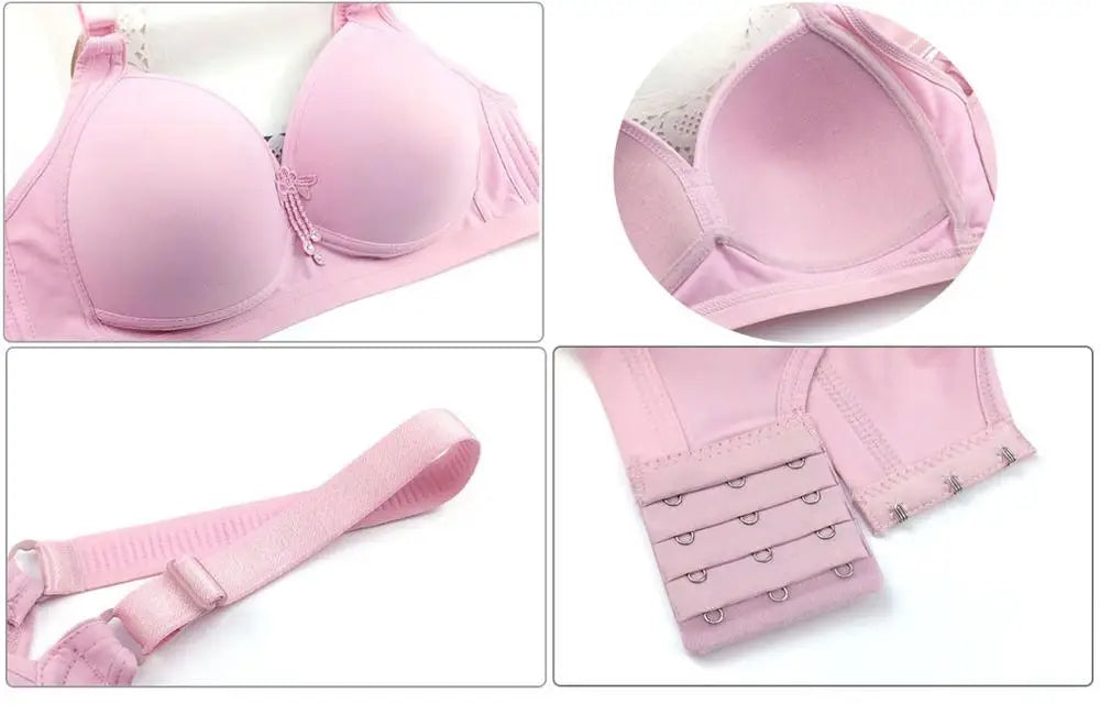 French Fashion Wire-Free Push-Up Bralette – B C D Cup (5 Colours)