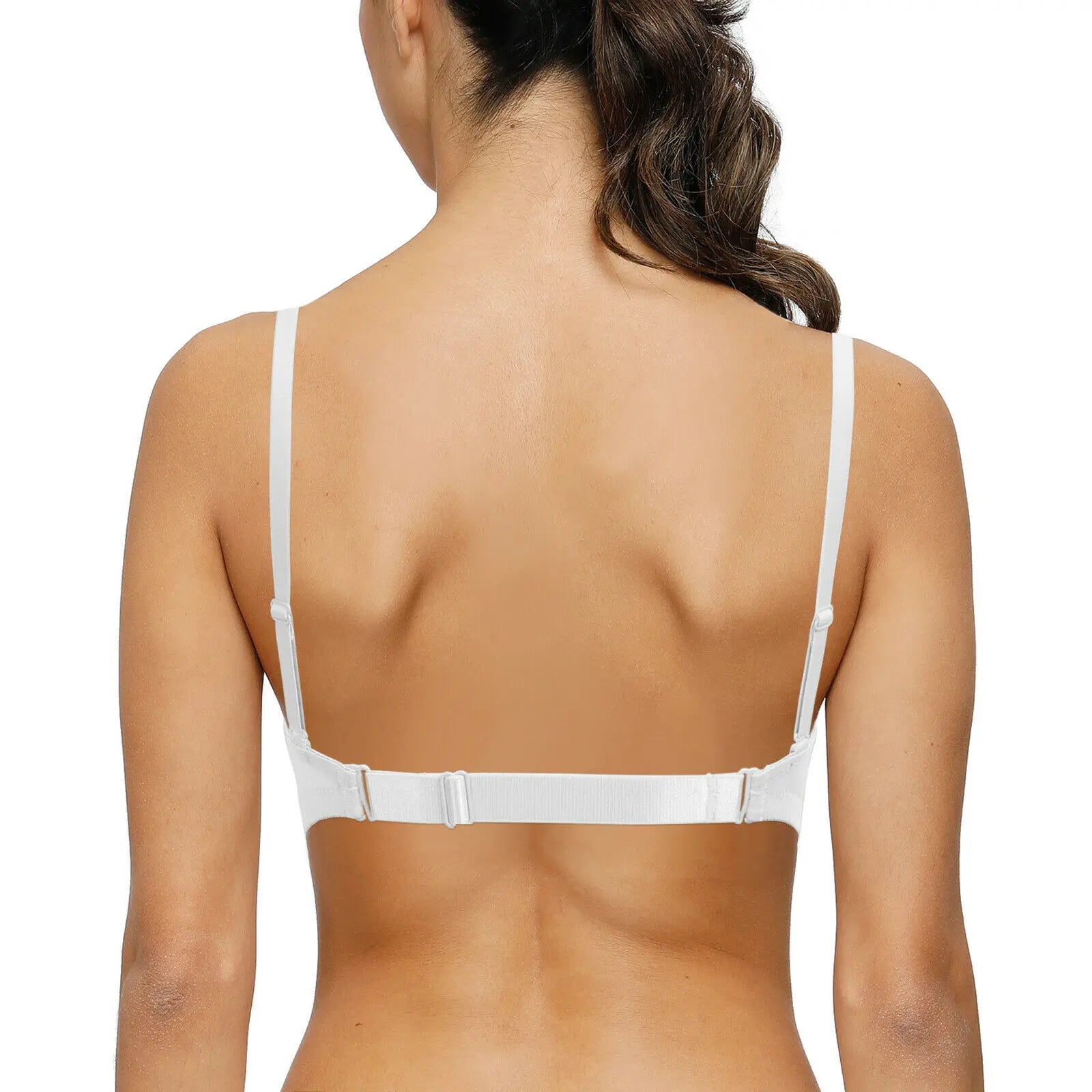 Deep Plunge Push-Up Bra – Padded Underwire Convertible Straps