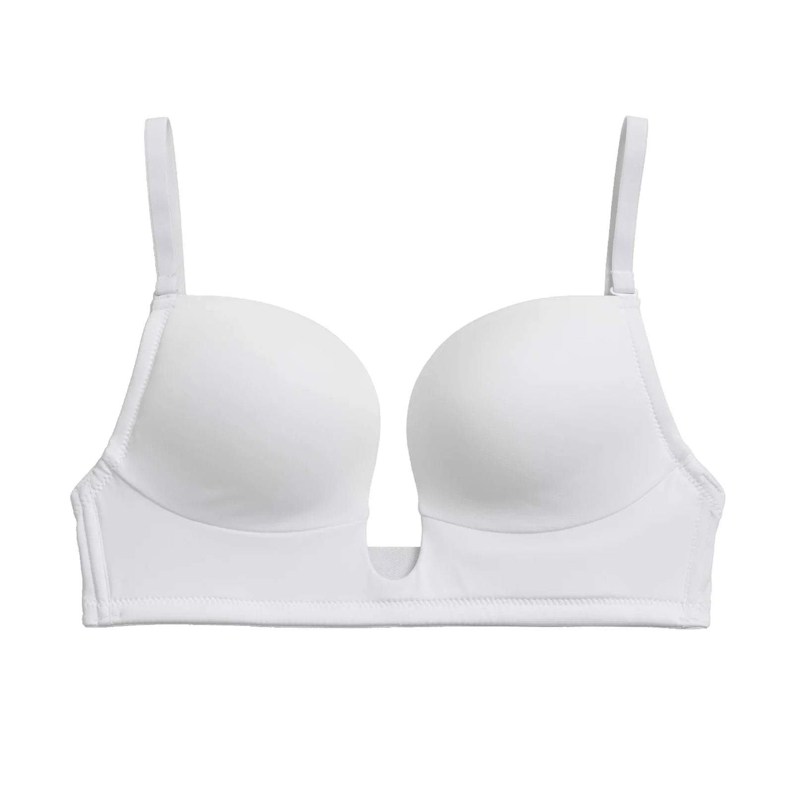 Deep Plunge Push-Up Bra – Padded Underwire Convertible Straps