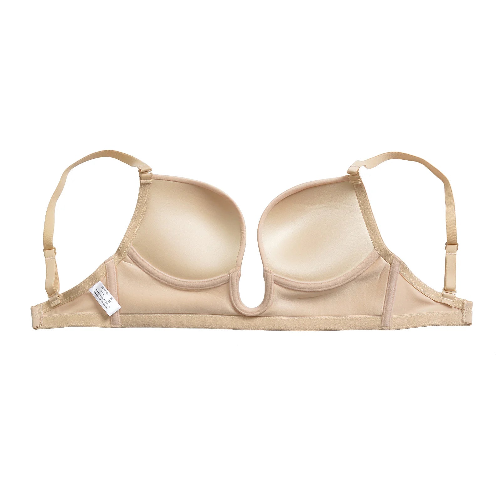Deep Plunge Push-Up Bra – Padded Underwire Convertible Straps