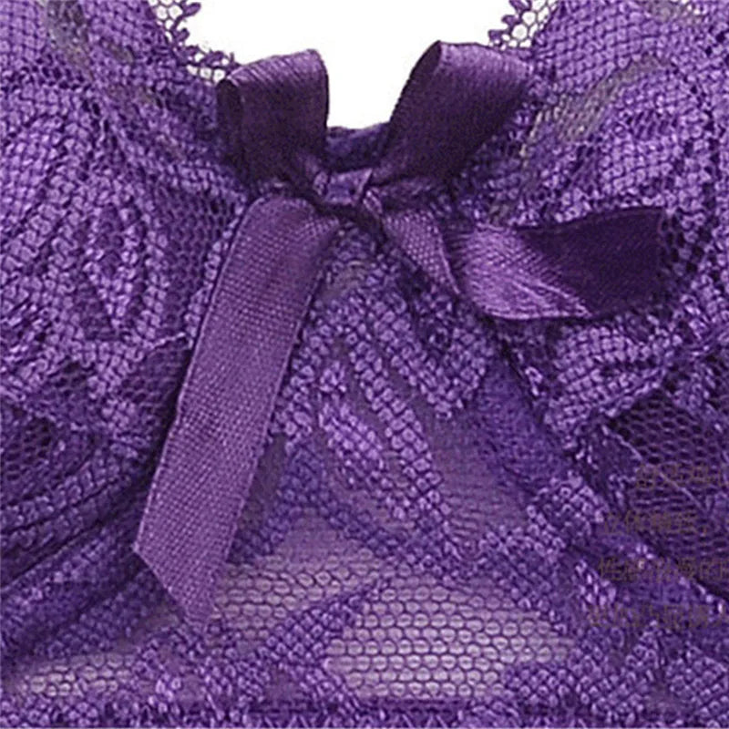 Full Cup Lace Bra – Wireless Adjustable B C D Cup (Plus Size)
