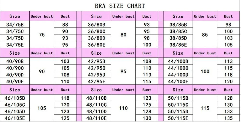 Full Cup Lace Bra – Wireless Adjustable B C D Cup (Plus Size)
