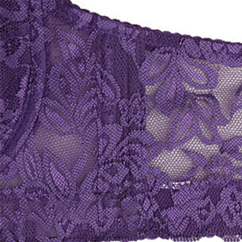 Full Cup Lace Bra – Wireless Adjustable B C D Cup (Plus Size)