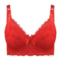 Full Cup Lace Bra – Wireless Adjustable B C D Cup (Plus Size)