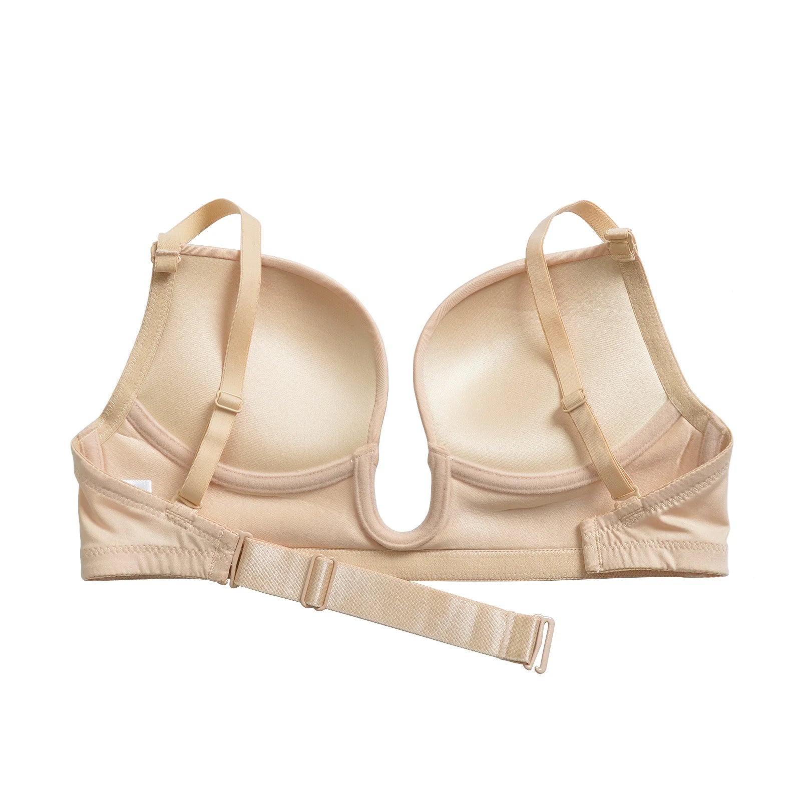 Deep Plunge Push-Up Bra – Padded Underwire Convertible Straps