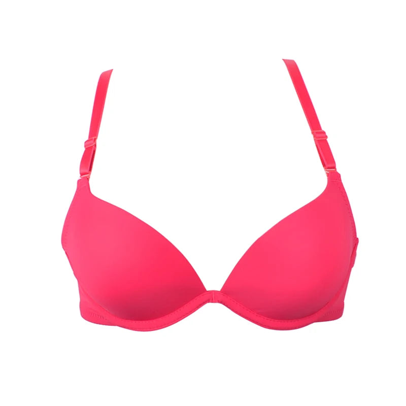 Seamless Push-Up Bralette – Deep U Plunge for Small Chest