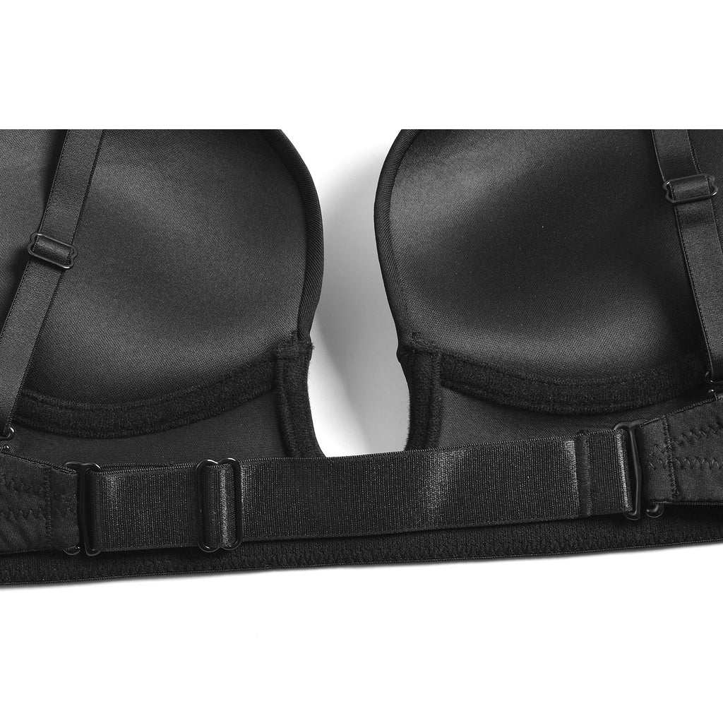 Deep Plunge Push-Up Bra – Padded Underwire Convertible Straps