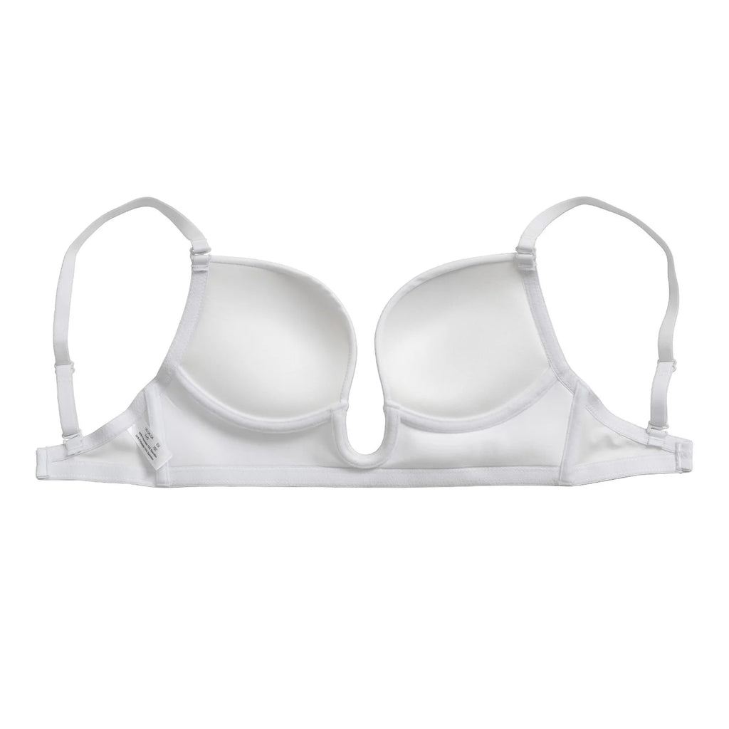 Deep Plunge Push-Up Bra – Padded Underwire Convertible Straps