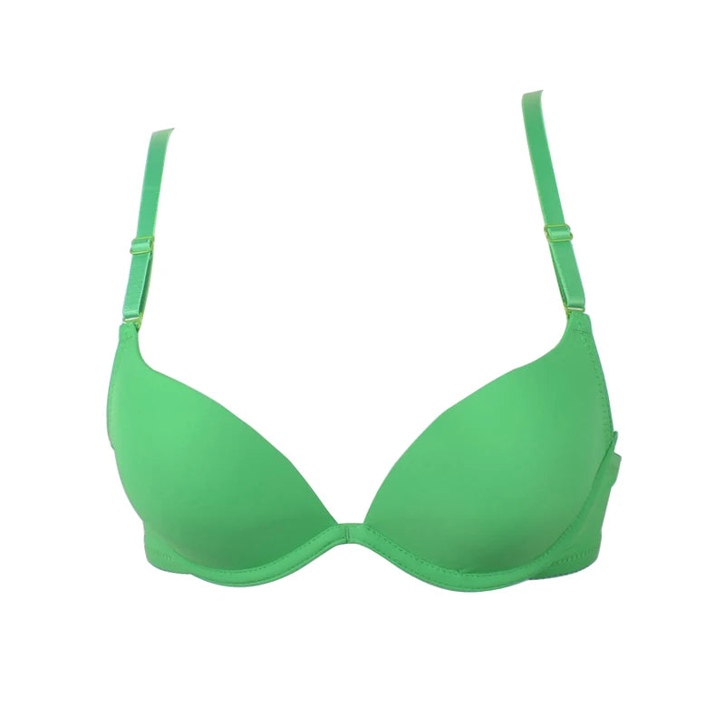 Seamless Push-Up Bralette – Deep U Plunge for Small Chest