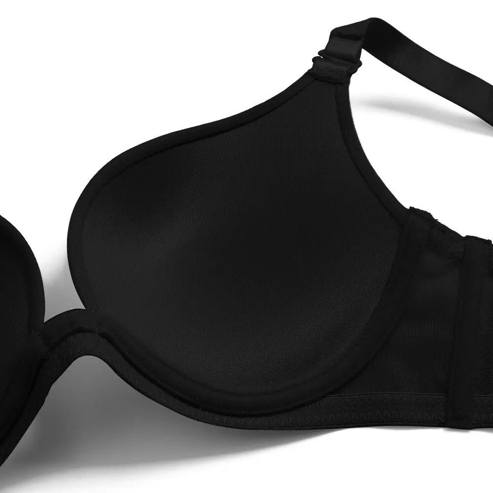 Black bra on a white background