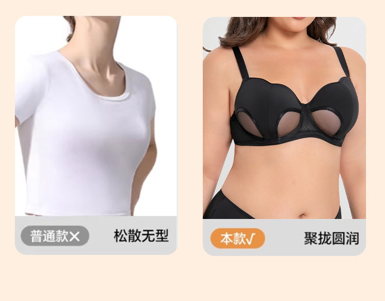 Women's Hollow Out Cup Push Up Bra Full Coverage Supportive  Underwire Female Balconette Lingerie 34 36 38 40 42 D E F G H I J