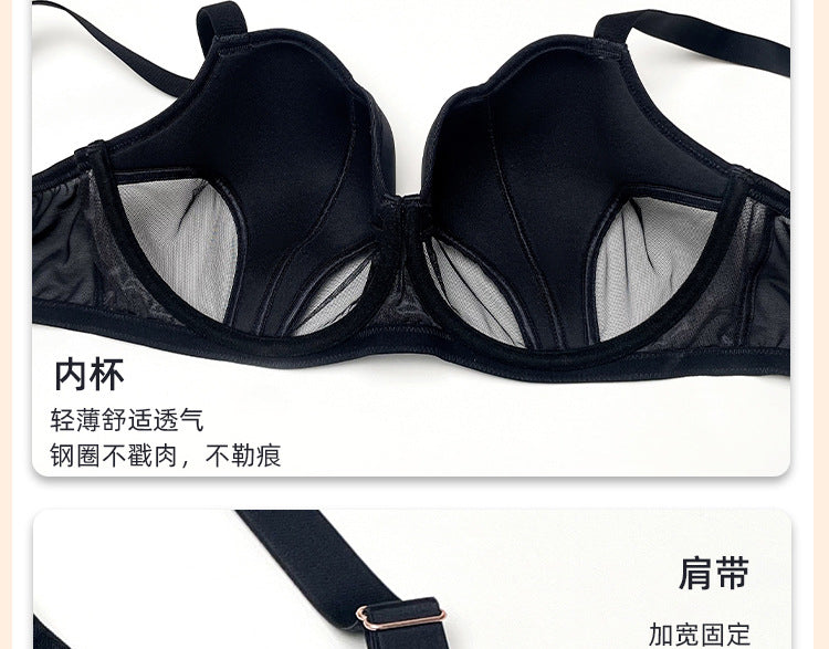 Women's Hollow Out Cup Push Up Bra Full Coverage Supportive  Underwire Female Balconette Lingerie 34 36 38 40 42 D E F G H I J