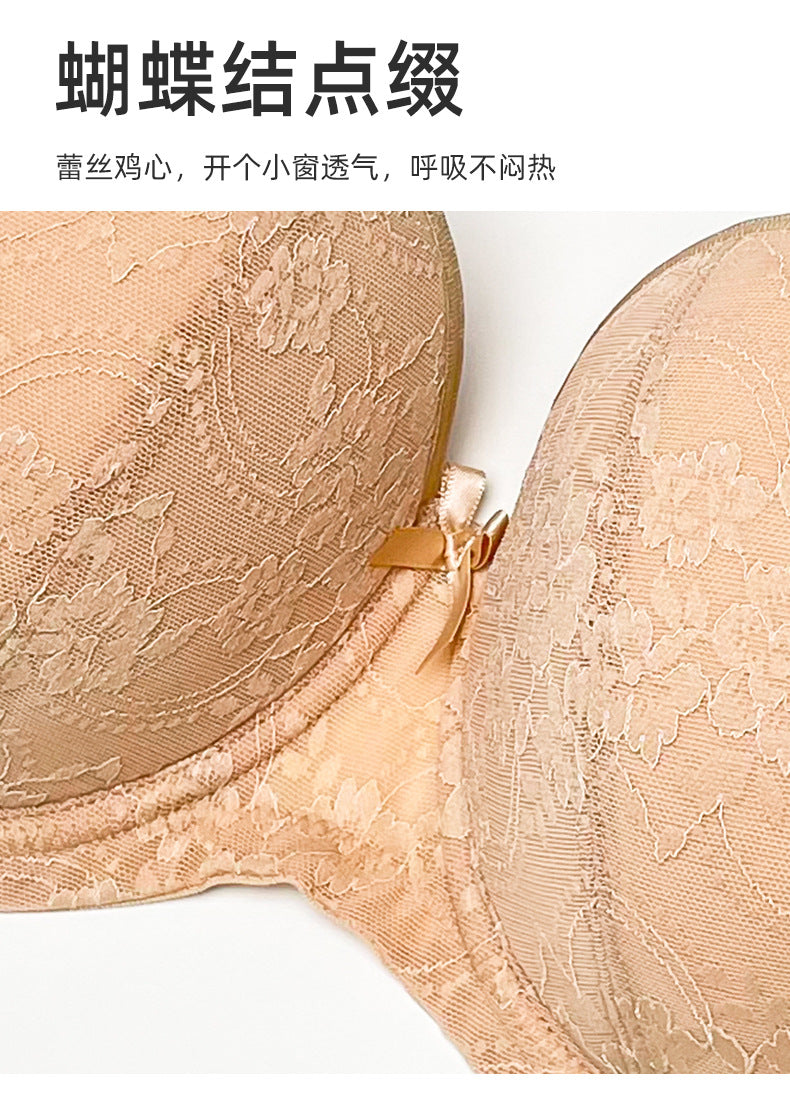 Women's Push Up Balconette Bra Full Coverage Lace Embroidered Underwire Wide Straps Lingerie 34 36 38 40 42 D E F G H I J