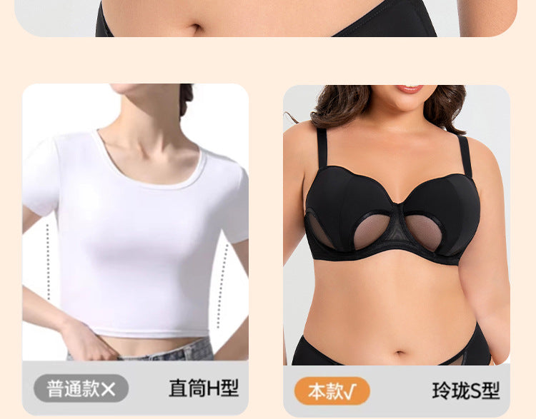 Women's Hollow Out Cup Push Up Bra Full Coverage Supportive  Underwire Female Balconette Lingerie 34 36 38 40 42 D E F G H I J