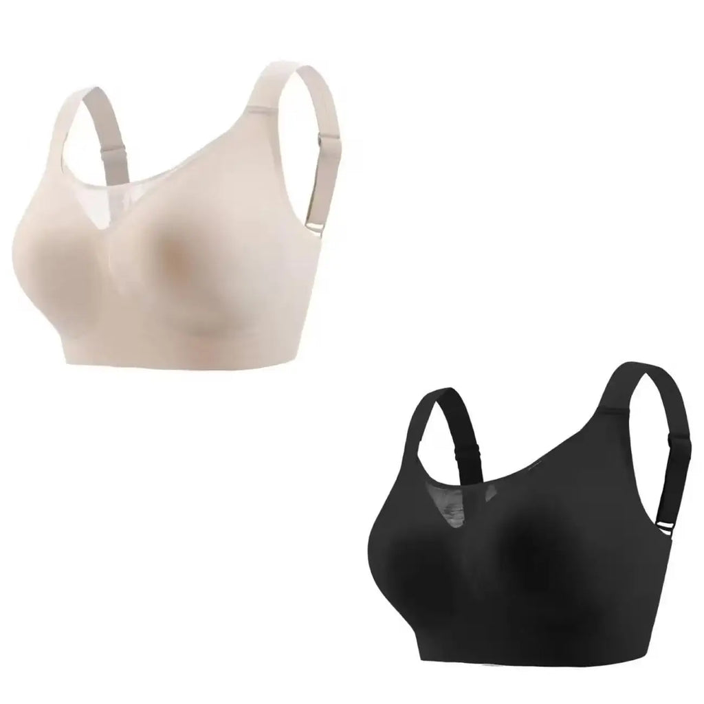 KUCLUT 2-Pack Plus Size Jelly Sports Bra – Anti-Sag Anti-Bounce Beautiful Back