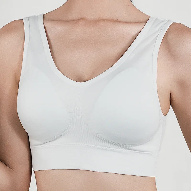 Womens Push Up Bras Running Gym Seamless Breathable Vest Top Removable Padded  Anti-sagging Uppe High Elasticity Sport Brassiere