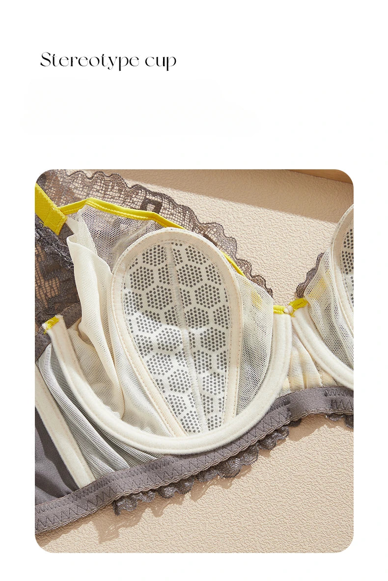 Sexy Lace Plunge Bra – Unlined Underwire 3/4 Cup