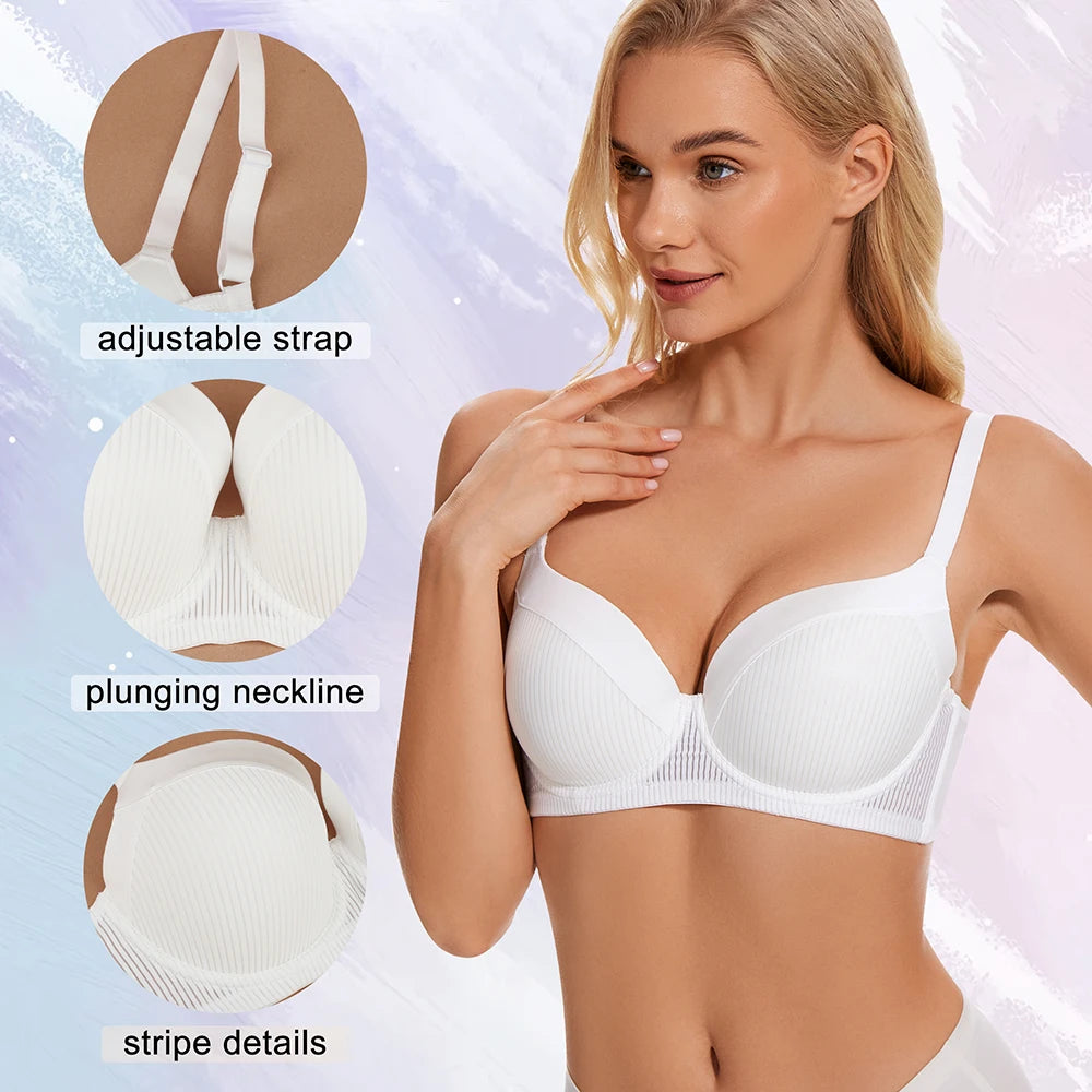 Sheroine Plus Size Push-Up T-Shirt Bra – Full Coverage