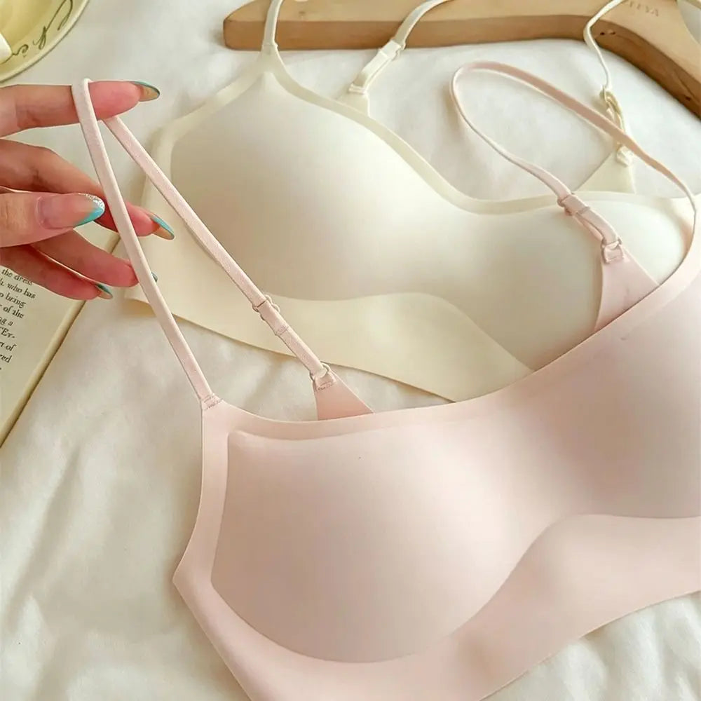 AB Cup Push-Up Bra – Seamless Low Neckline Breathable T-Shirt Everyday S–XL