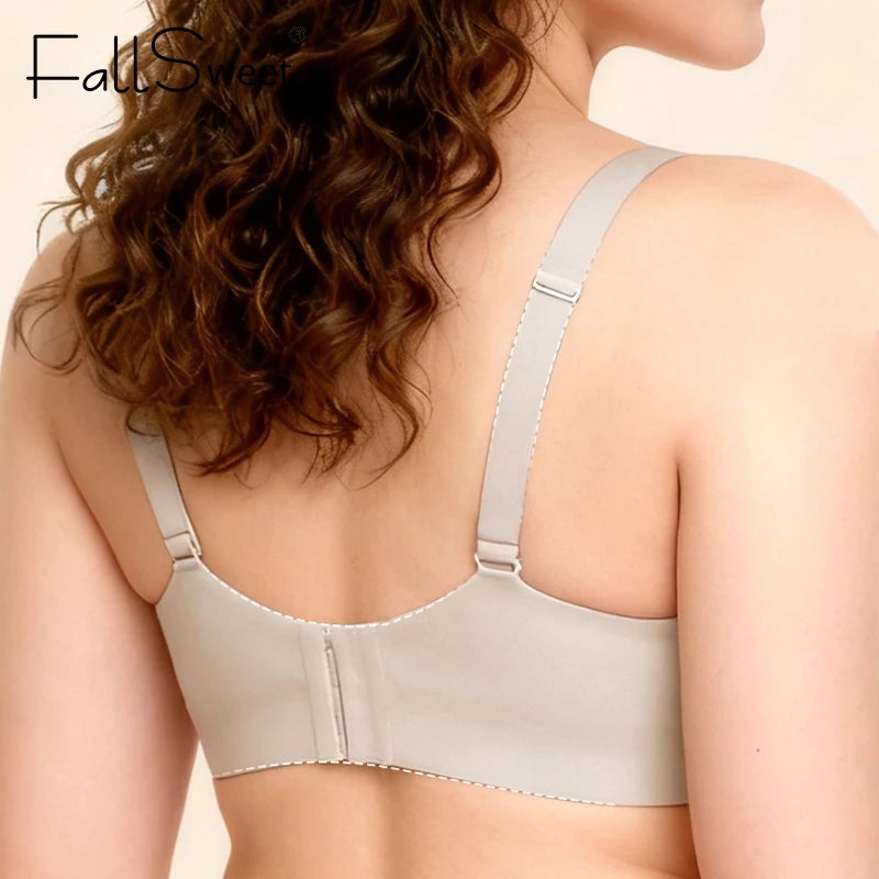 FallSweet Plus Size Push-Up Bra – Seamless Wireless Full Cup