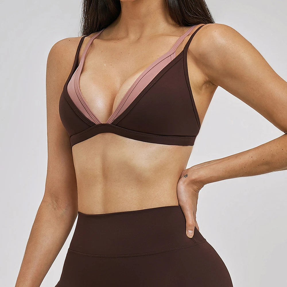 Backless Push-Up Sports Bra – Breathable Anti-Sweat Gym Running Yoga S–XL