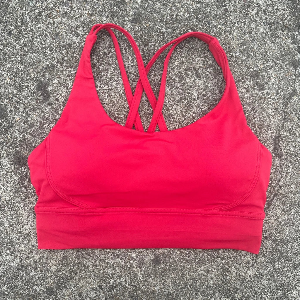 Cross Back Sports Bra Vest – High Support Shockproof Padded Gym Top