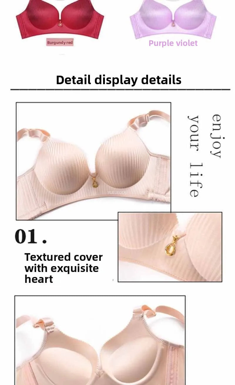 Women's 8CM Extreme Push Up Bra Wireless Side Smoothing Lift Enhance for Small Flat Chest Seamless Breathable Comfort AA A B Cup