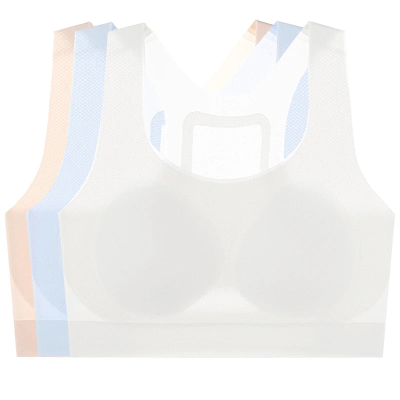1pcs Girls Training Bras Middle High School Student Vest Children Seamless Bralette Adolescent  Thin Tops Pupil Sport Underwears
