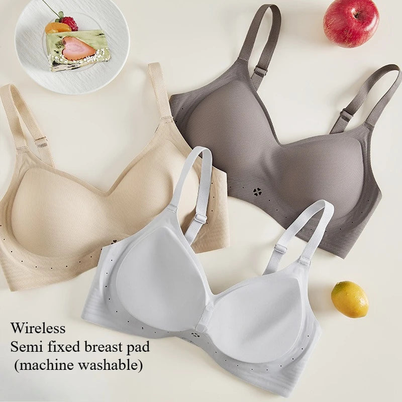 New Seamless Bra for Women Comfortable Jelly Bra Wireless Push-up Breast Collection Bras Sport Everyday Underwear