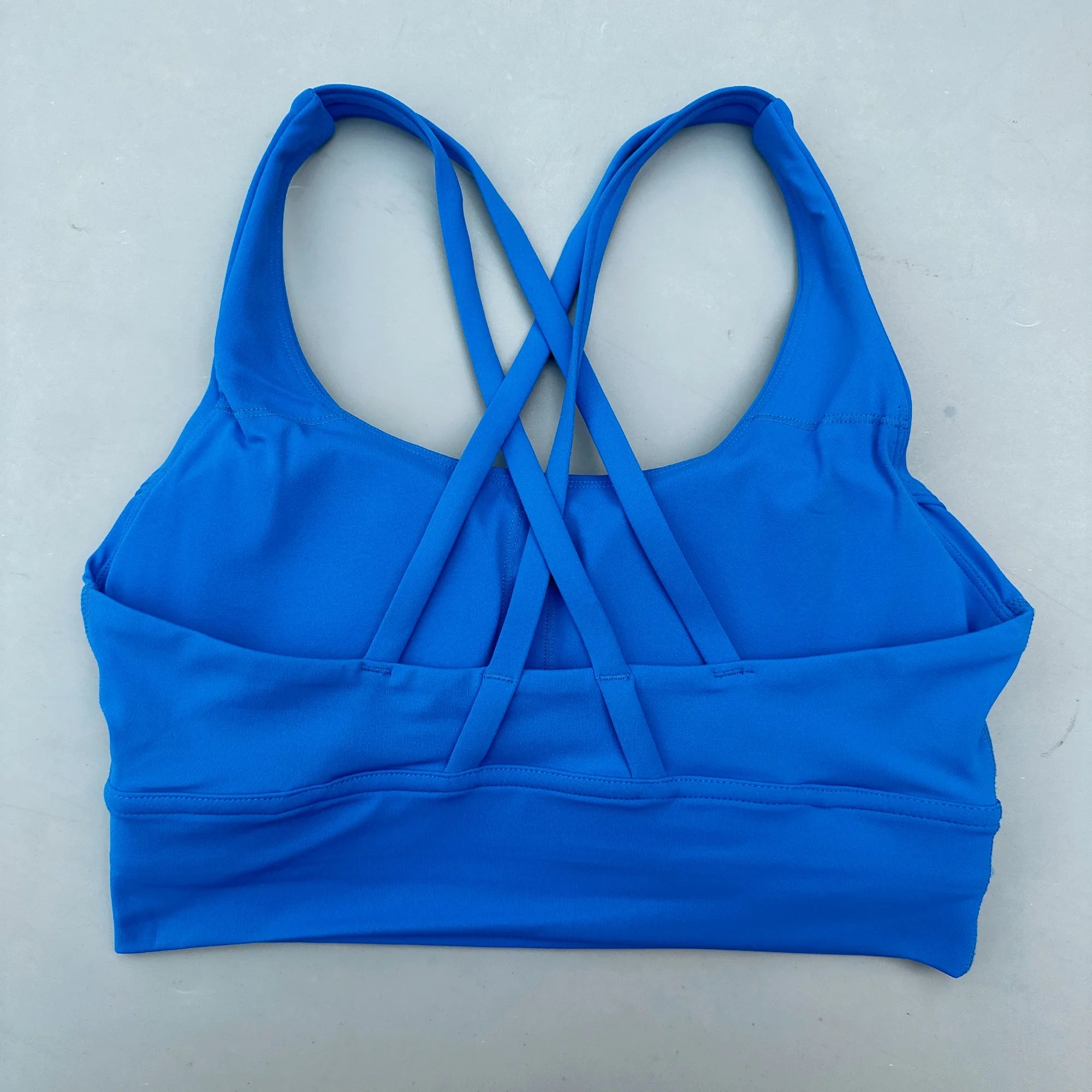 Cross Back Sports Bra Vest – High Support Shockproof Padded Gym Top