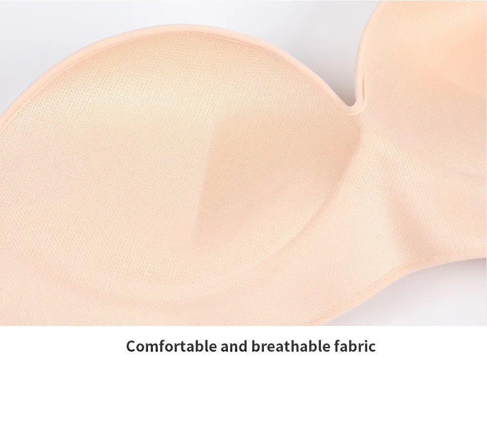 FINETOO Front Closure Strapless Bra – Wireless One-Piece Invisible Push-Up