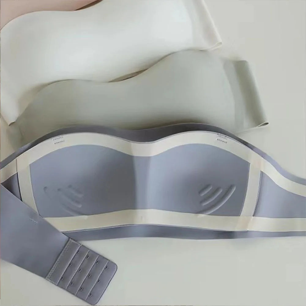 Seamless Tube Top Bra – Invisible Strapless Non-Slip Push-Up Wireless Lingerie
