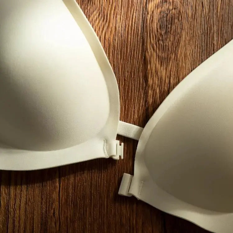Halter Neck Backless Bra – Thin Strap Side Gathering Summer Lingerie