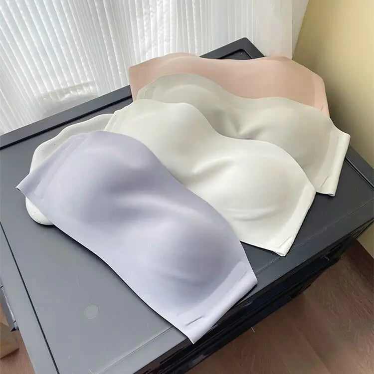 Seamless Tube Top Bra – Invisible Strapless Non-Slip Push-Up Wireless Lingerie