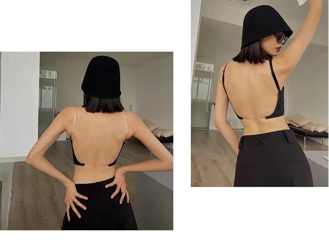 Invisible Deep U Plunge Bra – Backless Strapless (4 Styles)