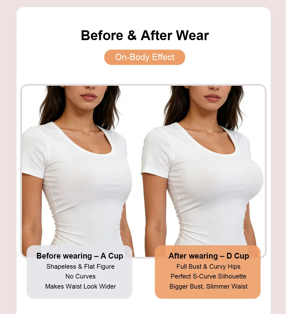 Silicone Breast Forms Bra – Round Shape Push-Up One-Piece