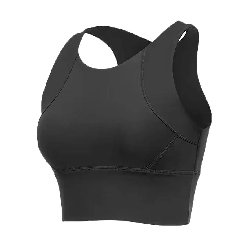 Cloud Hide High Support Sports Bra – Shockproof Yoga Crop Top Large Size S–2XL