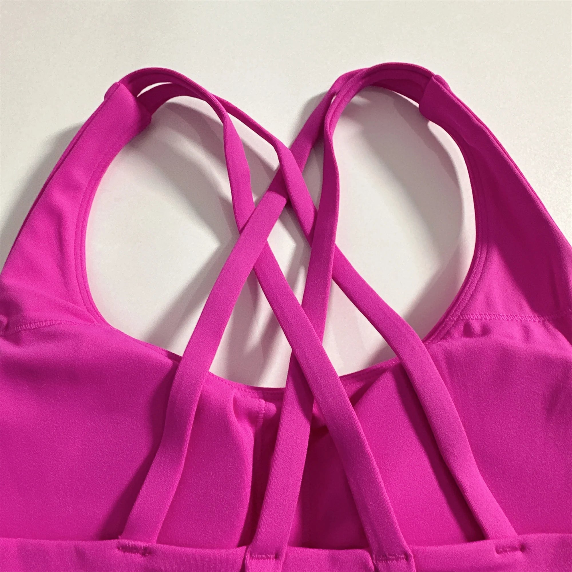 Cross Back Sports Bra Vest – High Support Shockproof Padded Gym Top