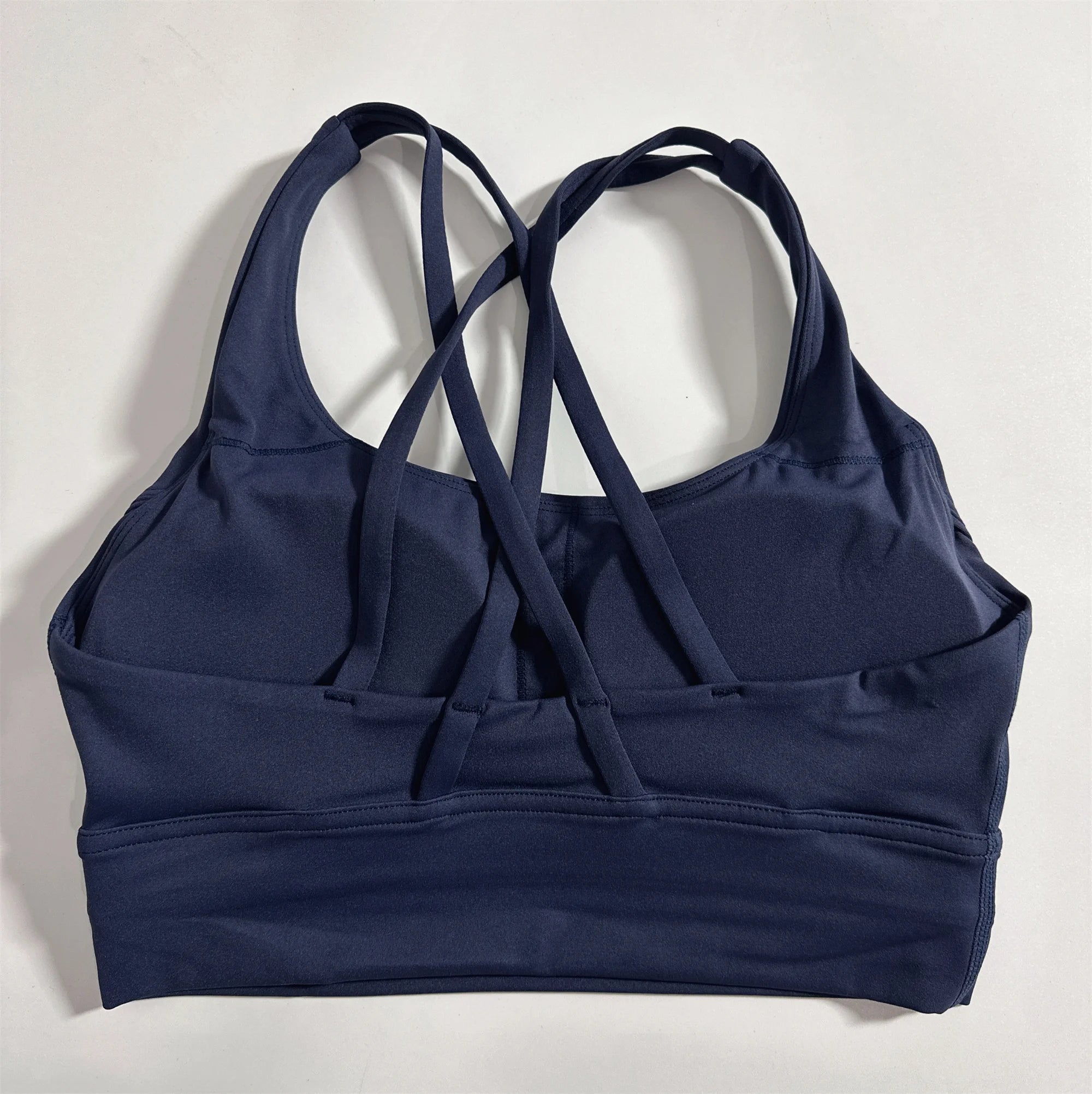 Cross Back Sports Bra Vest – High Support Shockproof Padded Gym Top