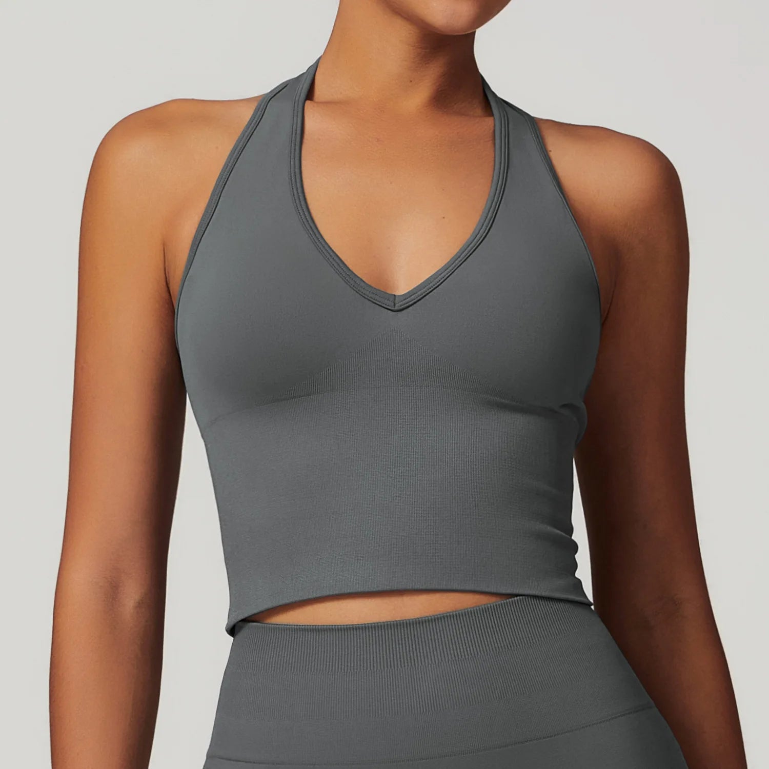 Hanging Neck Bra Women Sports Bra Top Push Up Fitness Seamless Yoga Bra Underwear Sport Tops Women Breathable Running Gym Vest