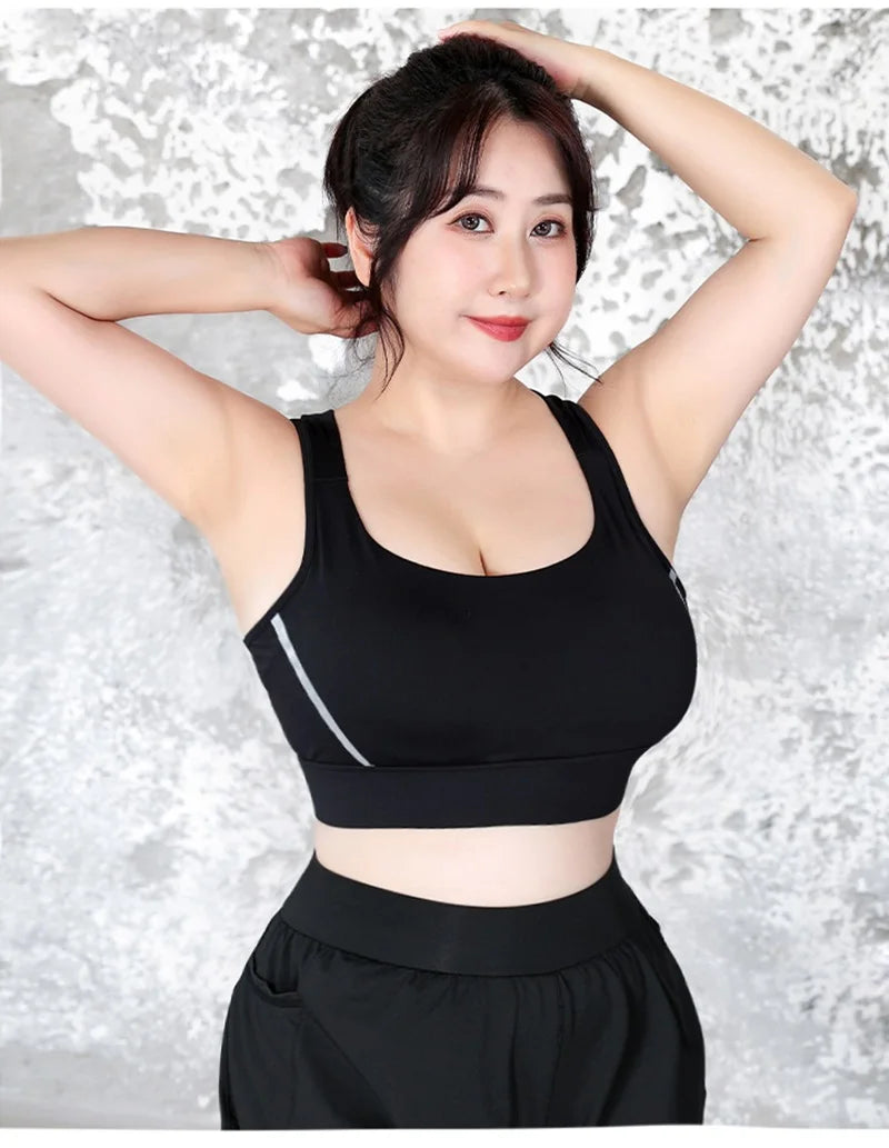 Cloud Hide High Impact Sports Bra – Plus Size Shockproof Yoga Tank S–5XL