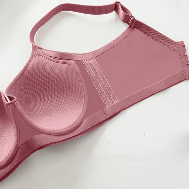 Womens Seamless T-shirt Bra Lightly Padded Contour Support Underwire Female Plus Size Adjustable Lingerie 34 36 38 40 42 C D E F