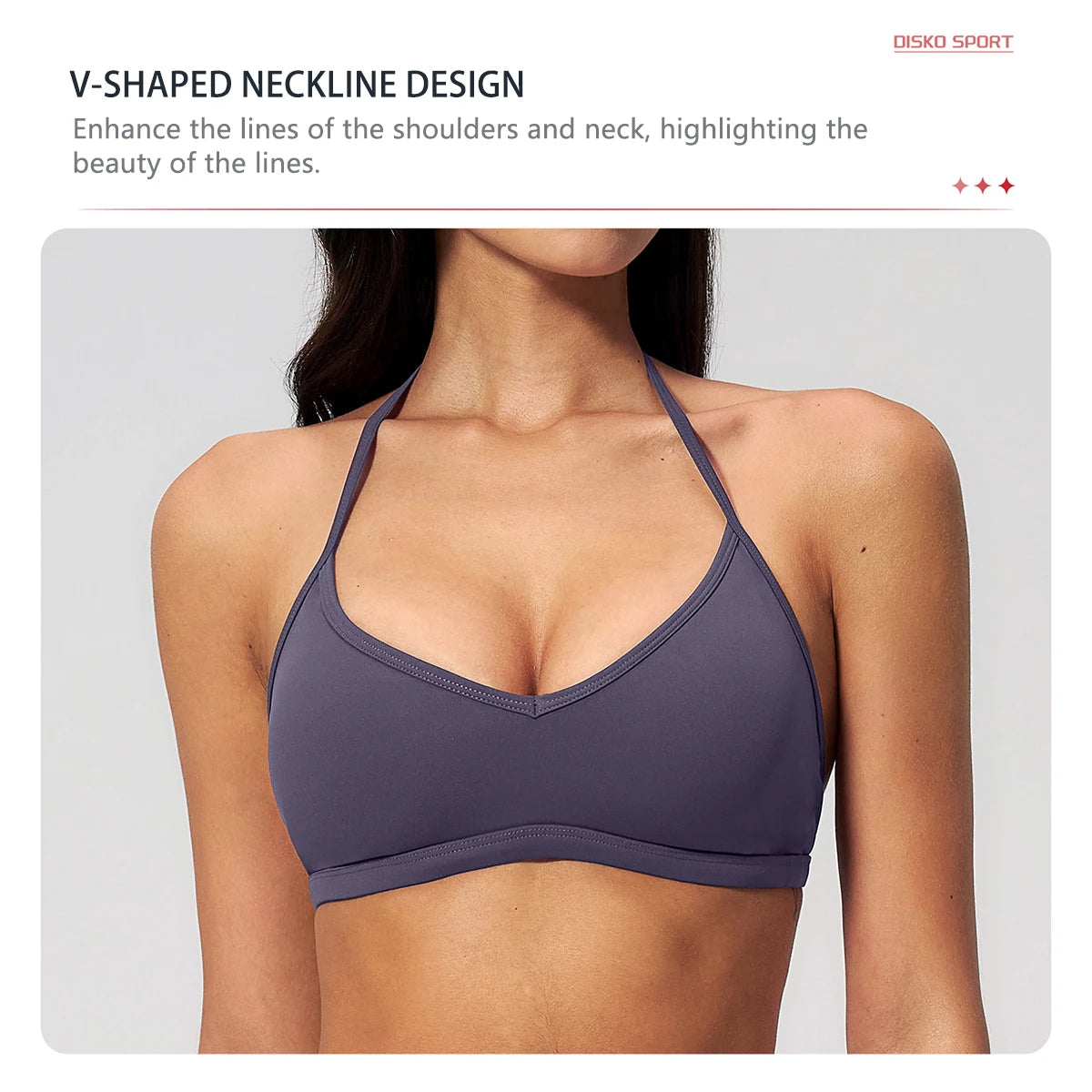 Hearuisavy Sports Bra Gym Women Halter Neck Yoga Bra Halter Neck Brushed Yoga Bra Running Pilates Quick Drying Workout Top Femal