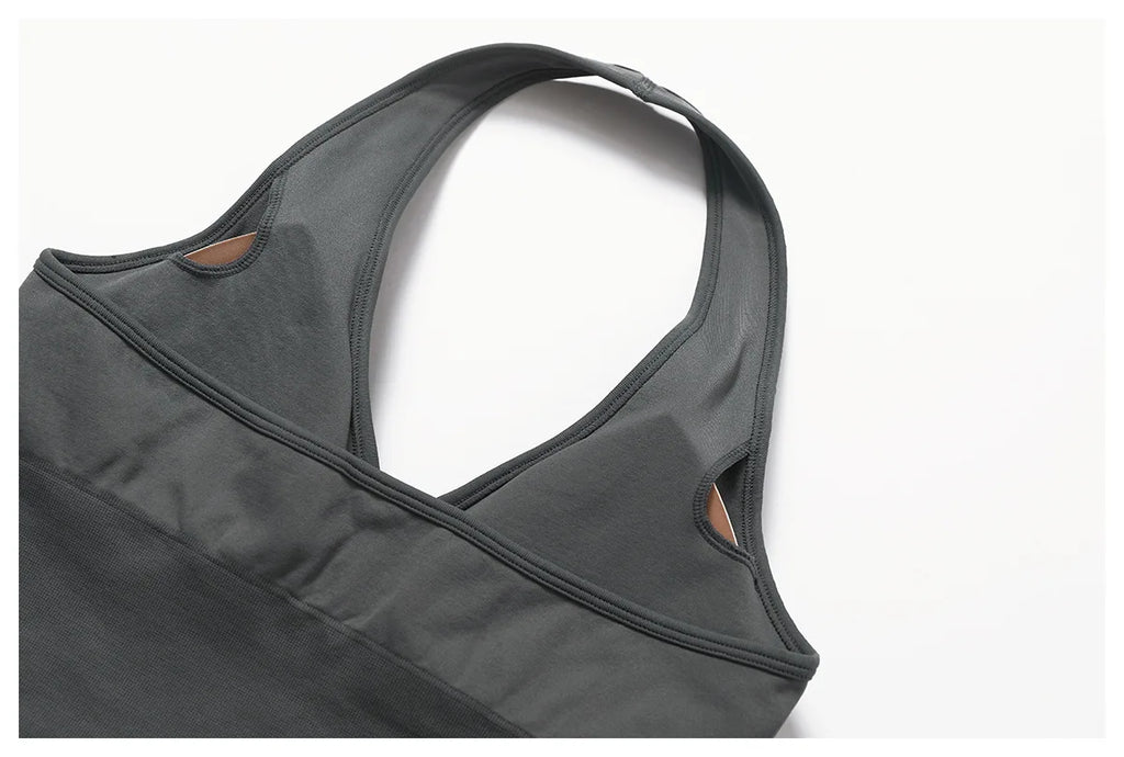 Hanging Neck Bra Women Sports Bra Top Push Up Fitness Seamless Yoga Bra Underwear Sport Tops Women Breathable Running Gym Vest