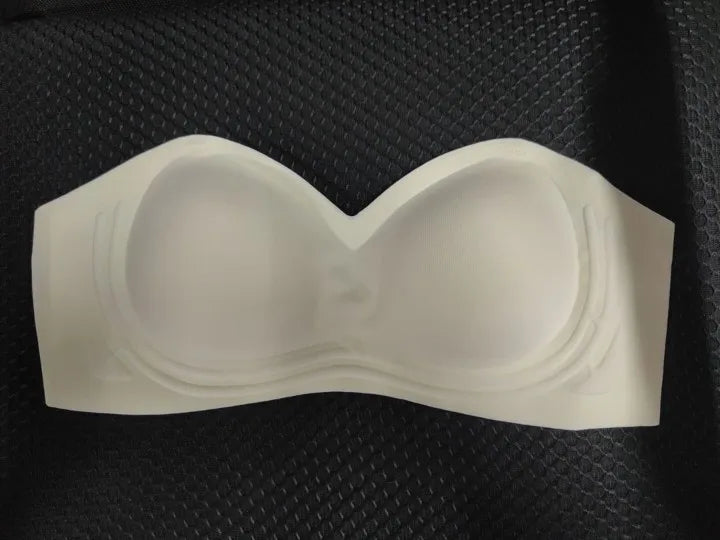 Wireless Anti-Slip Transparent Strap Bra for Women Underwear Wedding Dress Special Use Prevent Exposure Wrap Chest Summer