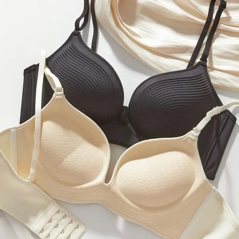 New 2025 10cm Push up Bra for Small Breasts CE Certified Ultra Thick Seamless T-Shirt Bra with 3D Memory Foam Cups