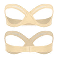 Womens See Through Strapless Cupless Bra Push Up Open Nipple Underwired Bra Lingerie Tube Top Hollow Out Push Up Balconette Bras