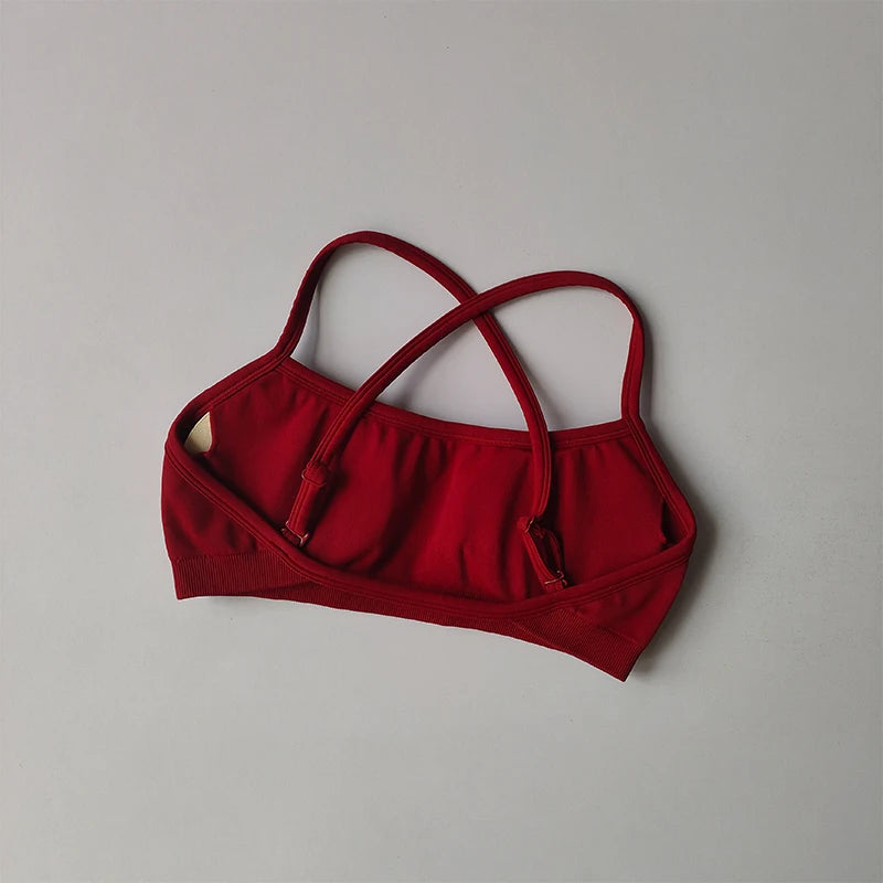 Gathering Shockproof Sports Bra – Seamless Crop Top Beautiful Back